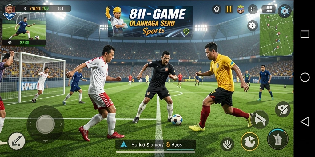 Tampilan gameplay seru dari 8II dengan aksi olahraga yang mendebarkan.