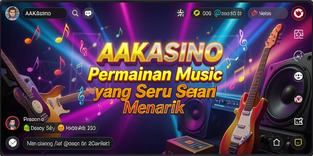 Tampilan screenshot AAKASINO menampilkan pemain yang sedang menikmati permainan musik.