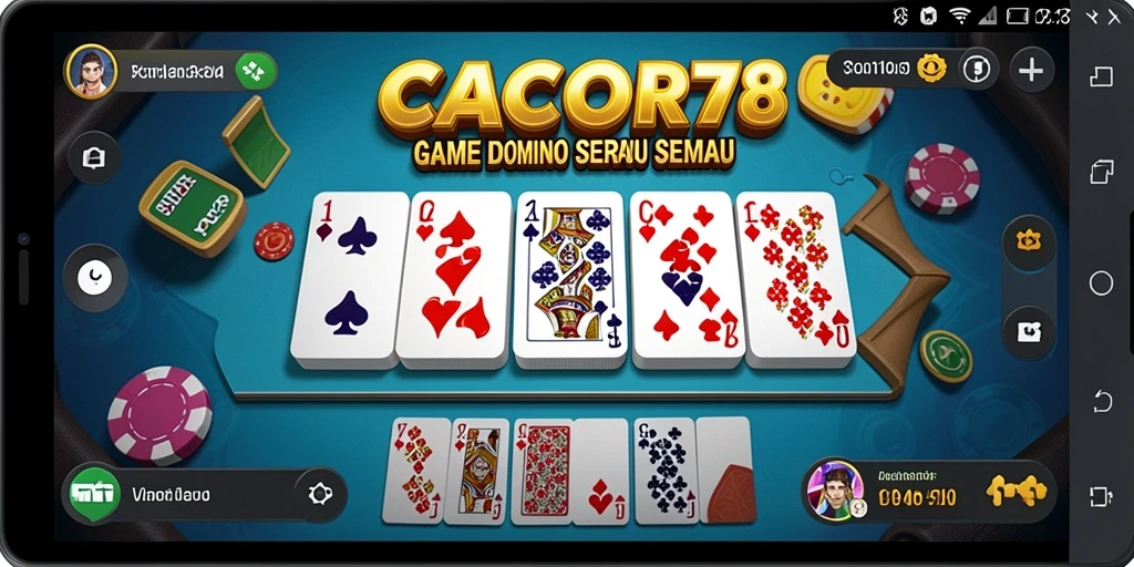 Tangkapan layar gameplay CACOR78 yang menampilkan aksi domino yang menarik.