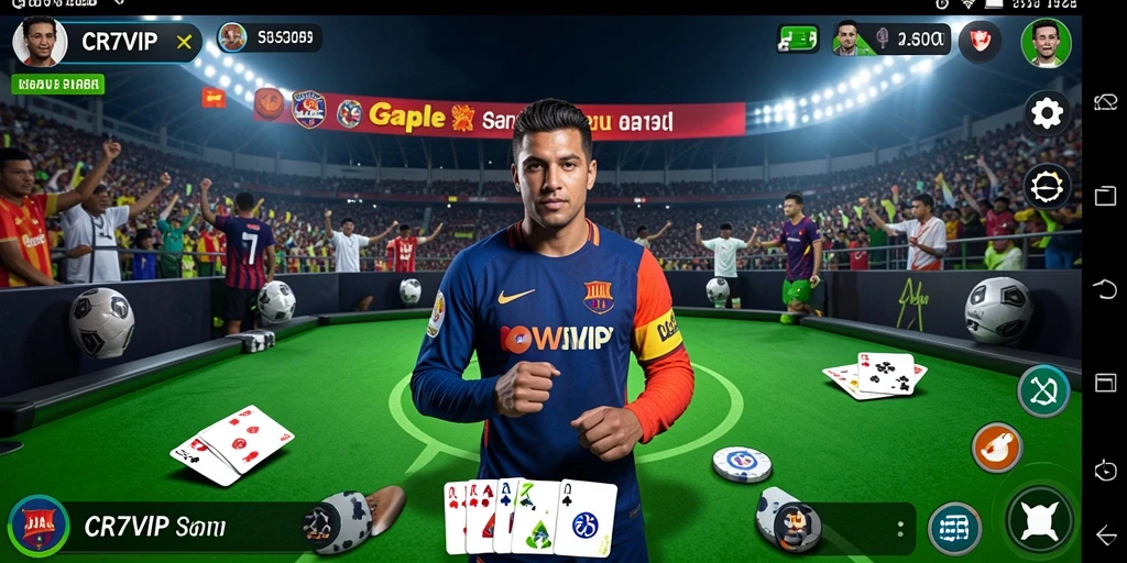 Tampilan gameplay CR7VIP dengan mode permainan Gaple yang menarik.