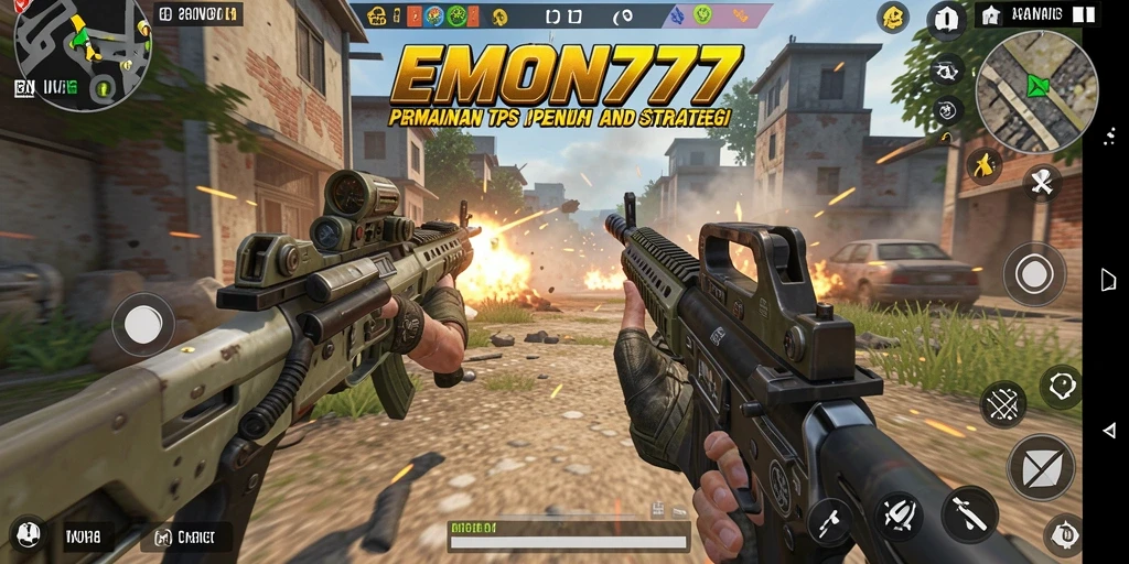 Screenshot EMON777 menampilkan aksi menarik dalam gameplay TPS.