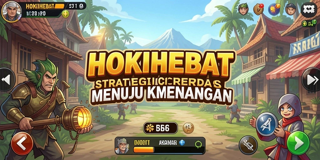Screenshot HOKIHEBAT menampilkan aksi strategi yang dinamis dan intens.